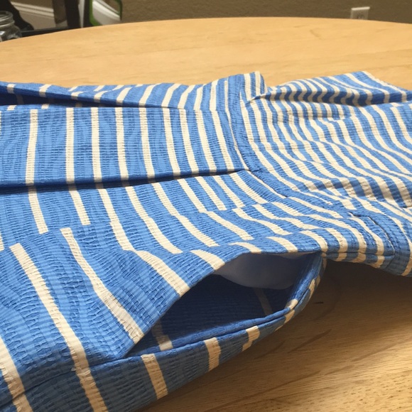 Blue and white stripped pleated dress - Picture 7 of 9